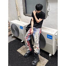【有货】数码印花牛仔裤男款美式高街直筒裤子N0097CC-特P72，男装牛仔裤，星座1007（原301D）
