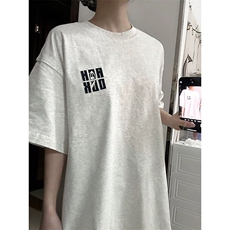 万针全刺绣工艺抖音得物高品质260克重磅纯棉双纱美式高街短袖T恤，男装T恤，电商A486