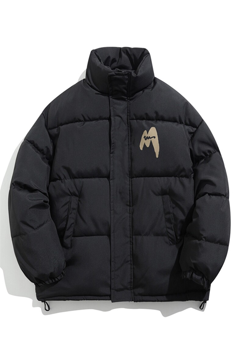 情侣棉衣新款立领面包服M字母棉服棉袄外套3352-P65控98量大有差,男装棉衣,星座207