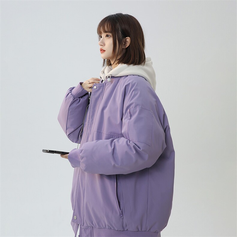 美式假两件棉服外套男2026秋冬校园风宽松棉衣夹克A436-2583-P95,男装夹克,电商A436