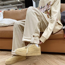 日系复古直筒灯芯绒裤子男秋冬ins潮宽松百搭阔腿休闲裤QK51-P35，男装休闲裤，星座1008