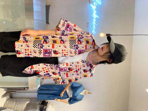 夏款印花衬衫，女装衬衫，郦歌贝妮