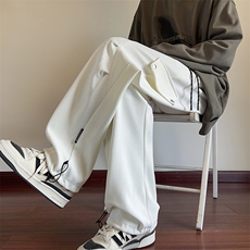 INS春季新款百搭工装褶皱宽松直筒休闲卫裤B315-K24026-特P35控68，男装休闲裤，电商B315