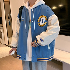 秋款棒球服夹克外套男潮牌潮流字母刺绣情侣学生22128-P80控118，男装夹克，星座717