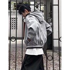 潮流原创外套卫衣男新款纯色秋冬常规潮休闲连帽套头W9345，女装短外套，星座1116A（原606A-3）
