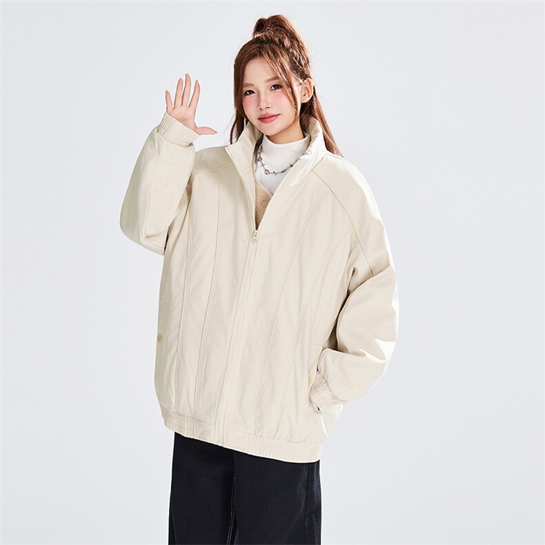 现货美式休闲加厚雪山棉衣夹克外套立领纯色三防户外工装棉服图片