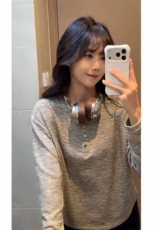 复古美式风肌理感上衣宽松慵懒垂感内搭打底衫HY901TP38控68，男装T恤，电商A102B