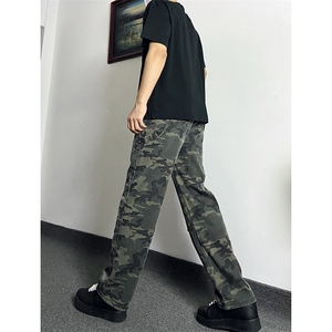 秋季美式ins高街hiphop迷彩水洗伐木裤工装货号K2312P55图片