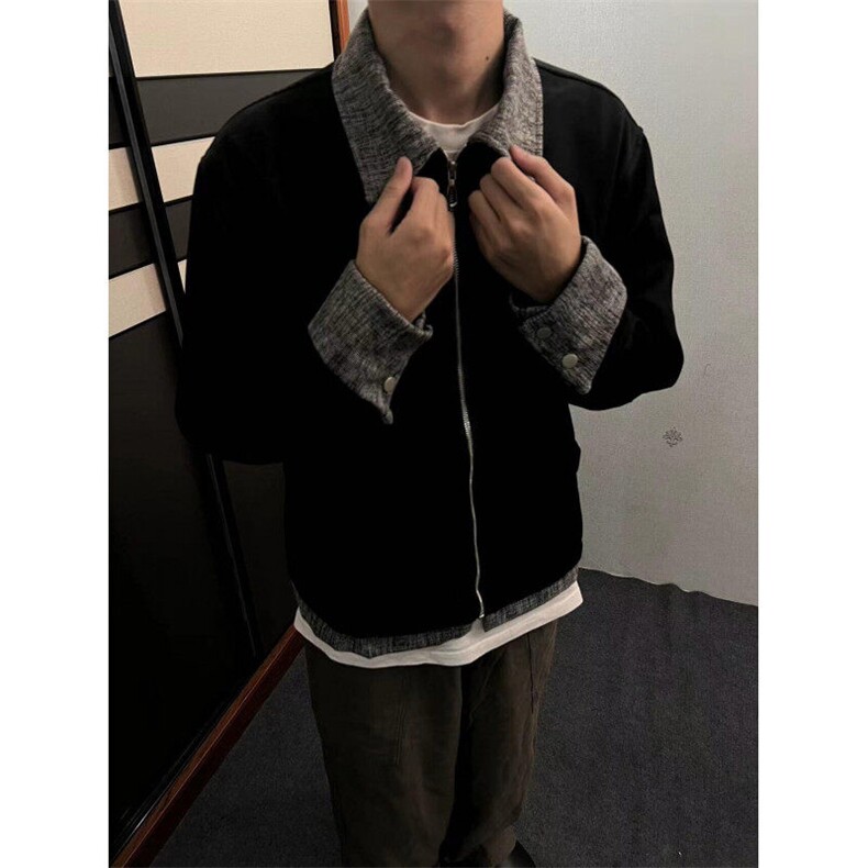 【有货】CLY6628CC-特P85小香风拼接翻领夹克外套男高级感,男装夹克,星座1007（原301D）