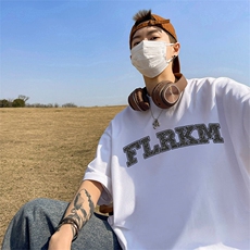 抖音得物二开现货供应220克夏装重磅美式高街宽松短袖t恤MT50，男装T恤，电商A486-1