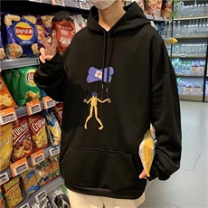 港风设计感上衣情侣宽松潮流外套秋季潮牌ins连帽卫衣男W5054-P26，男装卫衣，星座512-2