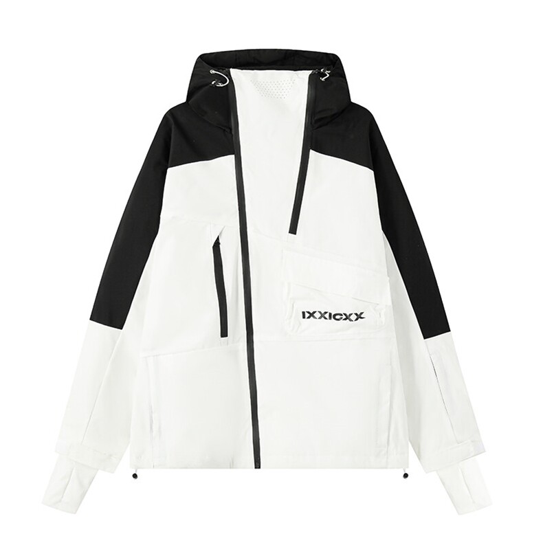 冬季防水防风加厚机能潮滑雪衣男女连帽抽绳滑雪服外套HF57-P175,男装棉衣,电商A001-1