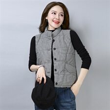 2021秋冬新款时尚都市休闲棉马甲，女装马夹，小林双子