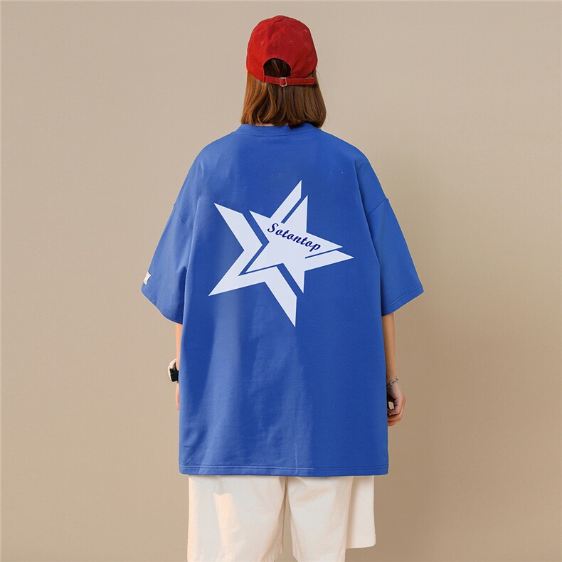 2025夏季新款satantap字母星星中性休闲圆领短袖T恤T859/P35控48,男装T恤,电商A148-1