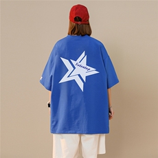 2025夏季新款satantap字母星星中性休闲圆领短袖T恤T859/P35控48，男装T恤，电商A148-1