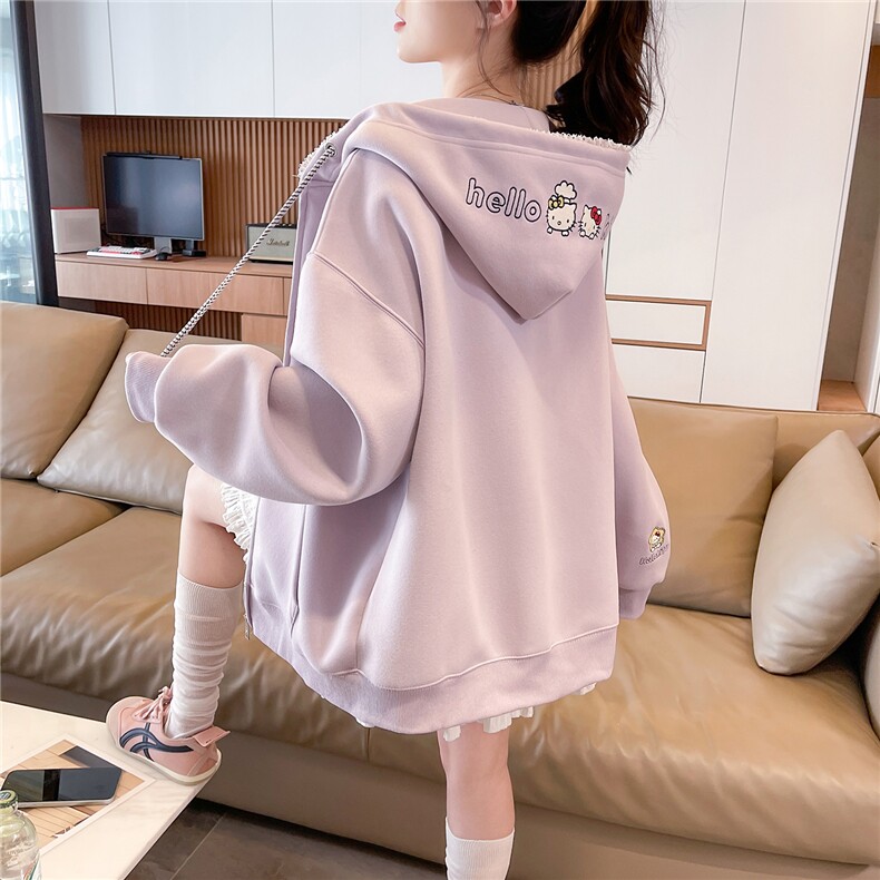 现货2026春秋季连帽外套女针织撞色可爱风学生休闲百搭外套,女装卫衣/绒衫,网红馆