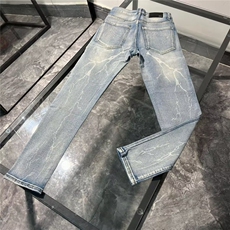 1506/QA100/P47新款牛仔裤男士修身直筒裤高端贴布宽松弹力长裤，男装牛仔裤，星座1506
