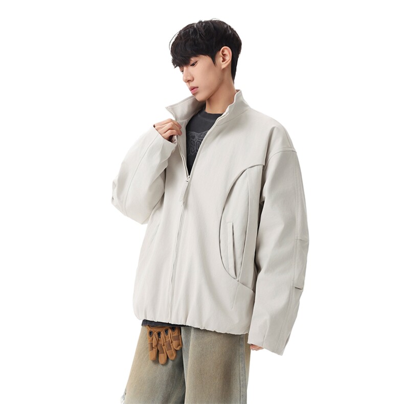 现货美式蝙蝠袖立领夹克外套男2026新款短款外套JK02636-P75,男装夹克,星座308B-2