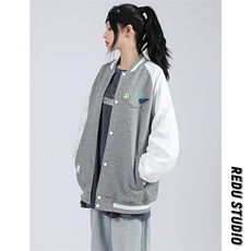 秋装新品潮韩版夹克棒球服男女中性风胸针刺绣百搭外套8013-P95，男装夹克，电商A441-1