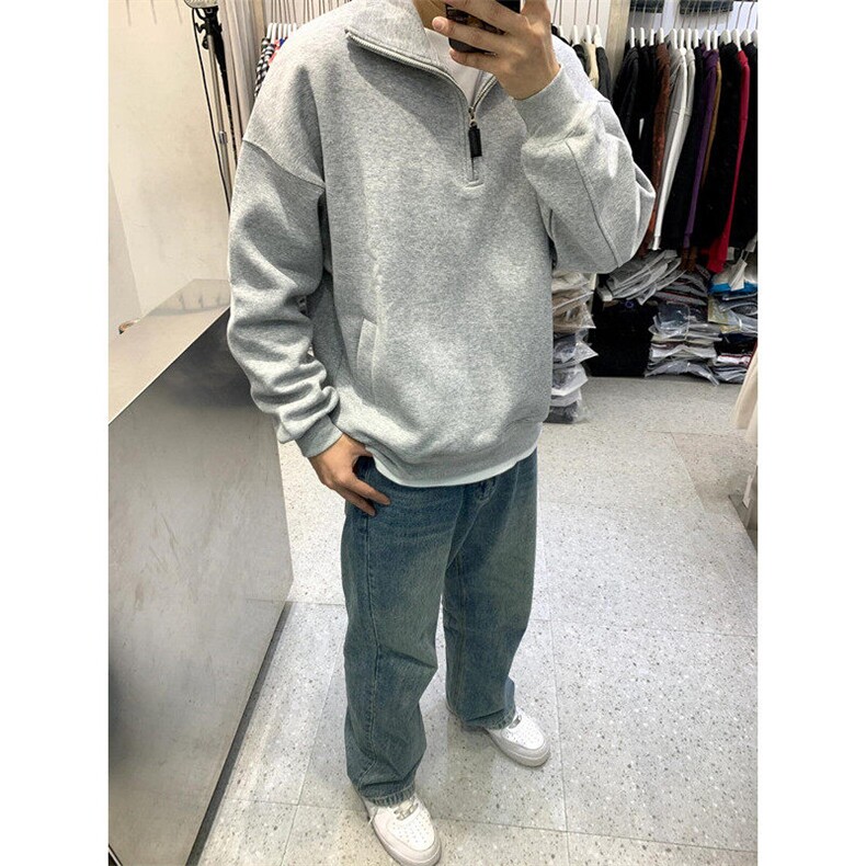卫衣男拉链套头春秋设计感小众秋冬东大门棉美式潮WY135,男装卫衣,星座1116A（原606A-3）