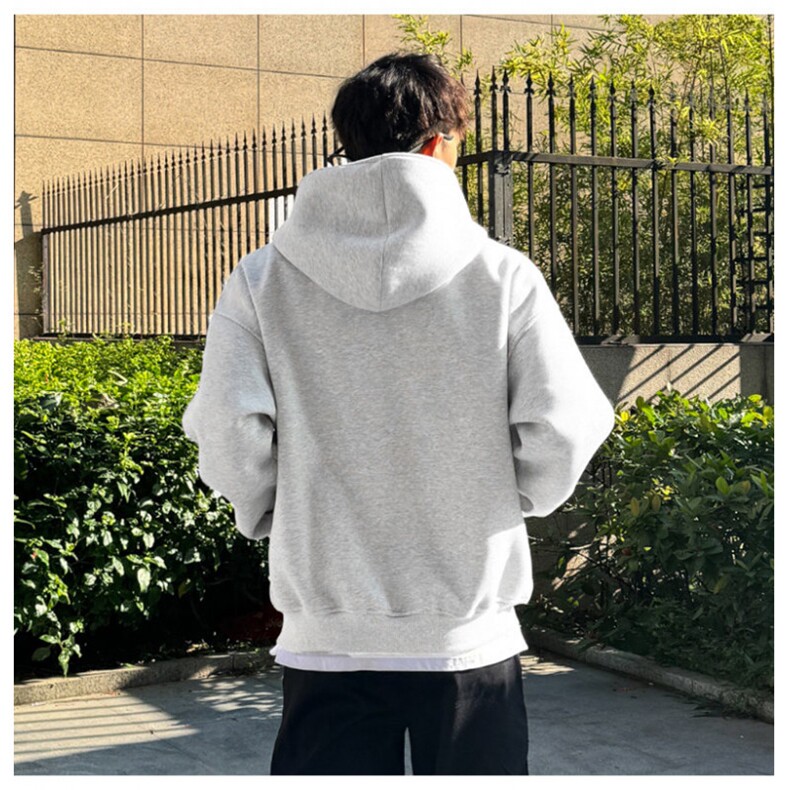 网图重磅380克全棉宽松设计感拉链套头连帽卫衣外套AH912-P58,女装短外套,四季星座610B