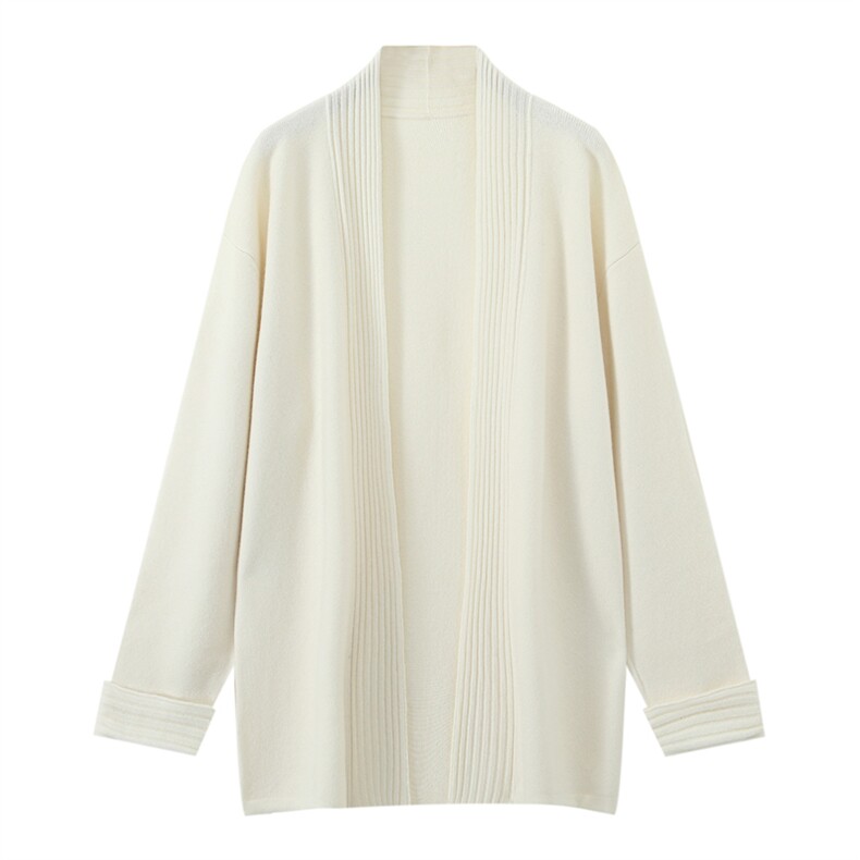 2025年秋季宽松型单件常规长袖开衫休闲/淑女，女装针织衫/毛衣，美够羊绒