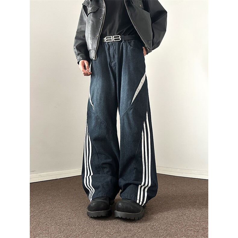 903-AK96-特P55S-3XL大条纹牛仔裤！3，男装牛仔裤，星座903