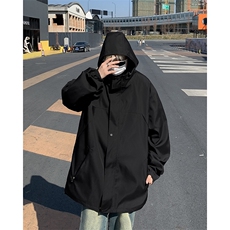 冲锋衣夹克男韩版潮流宽松百搭连帽2024秋冬ins新款外套W6132-P59，男装夹克，星座412-2