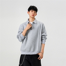 秋季新款POLO领结构重磅卫衣WY934-p50控78，男装卫衣，电商A072