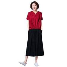 直筒2021年夏季时尚百搭套头连帽T恤短袖短款纯色，女装T恤，独衣靓