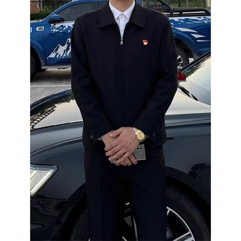 机关干部行政夹克男士春秋cleanfit成熟年轻领导外套,男装夹克,四季星座505