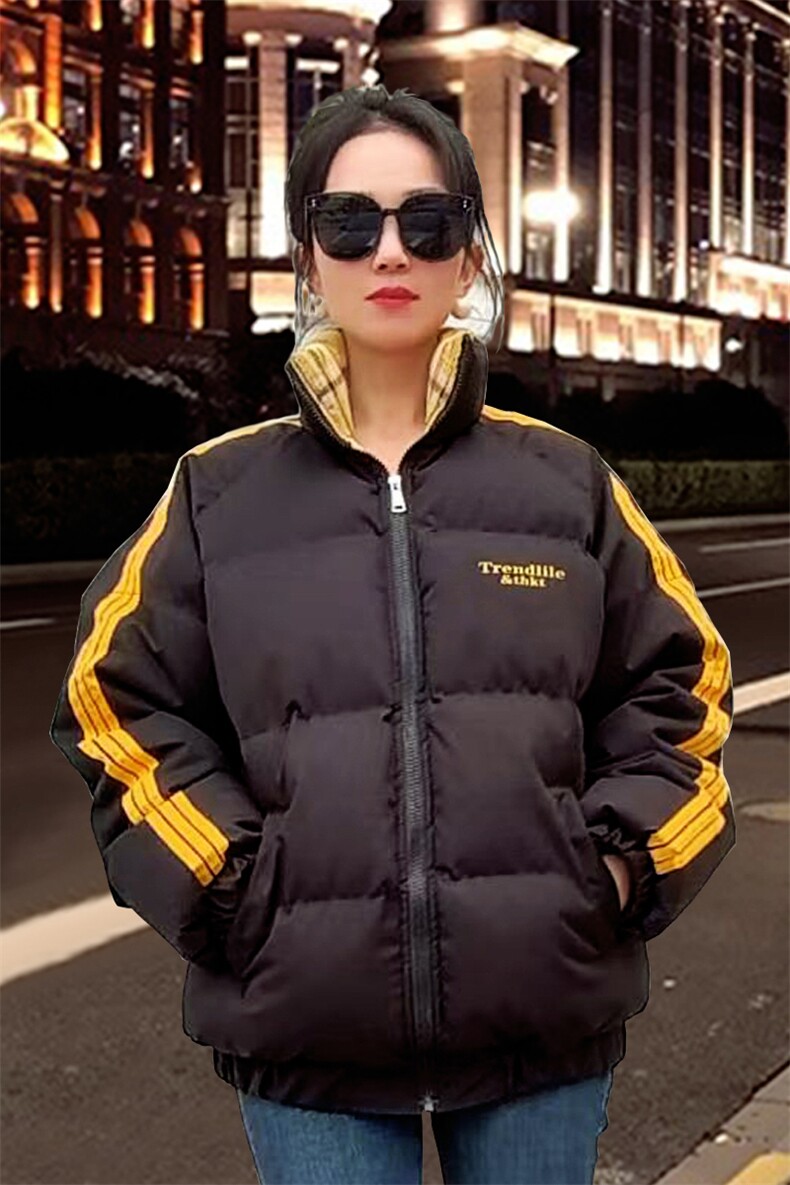 2025拼接撞色格子三道杠棉衣面包服加厚保暖中性款棉服P65-1620,男装棉衣,星座207
