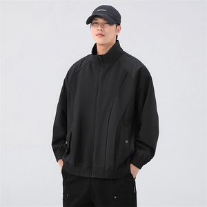 新款中性风户外夹克男立领纯色上衣冲锋衣外套A157B-JK7866-P60图片