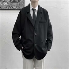 西服ins韩版日系潮流宽松休闲小西装复古百搭帅气外套W1176-P45，男装西服，星座512-4