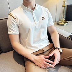 现货夏季短袖T恤刺绣时尚翻领Polo衫T0277-P48，男装T恤，电商D342