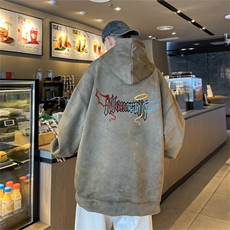 23/秋季360G麂皮绒印花宽松休闲连帽卫衣JWY3261P50控69，男装卫衣，电商B370