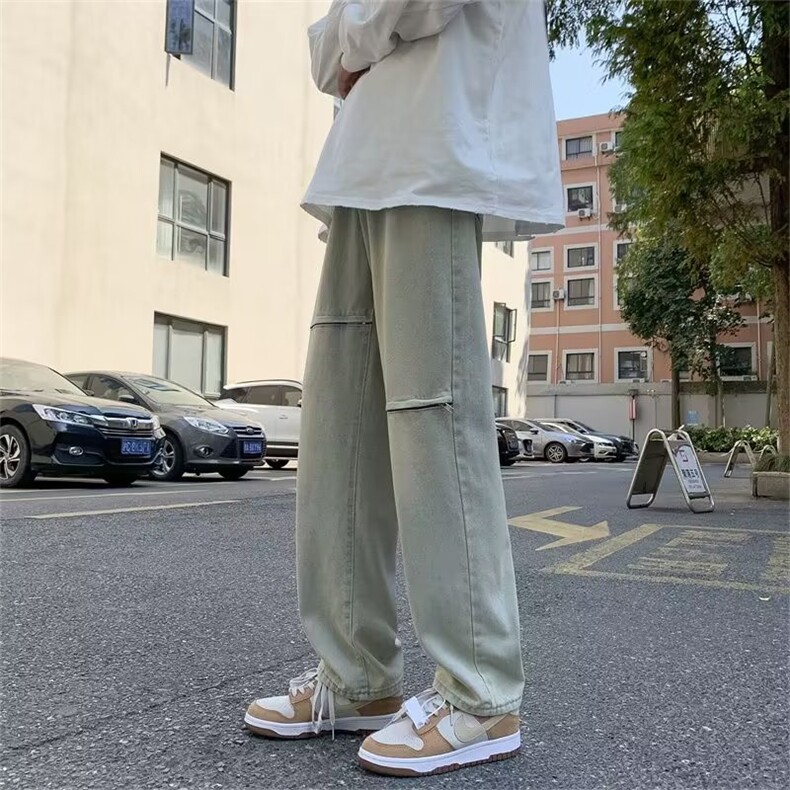 牛仔裤男秋季潮大码休闲裤子高街拉链N6002P43,男装牛仔裤,星座1116-2