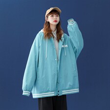 中性风2023秋季新款港风纯色连帽情侣百搭夹克外套G25p65控88，男装夹克，A247A