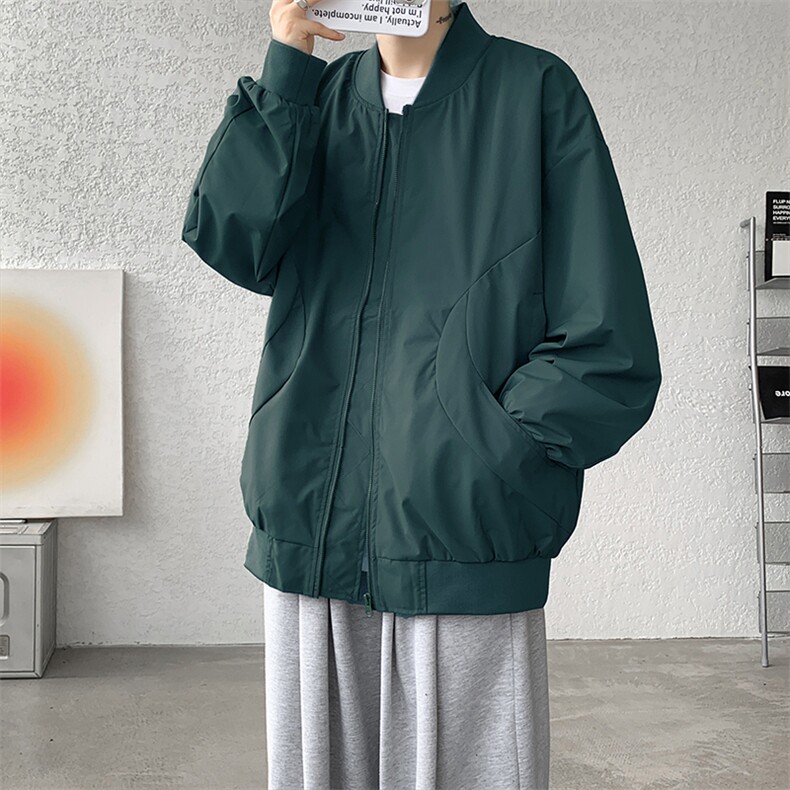 M-8XL棒球服男款春秋特大码加肥加大男装飞行员夹克外套JK001P65,男装夹克,电商B312