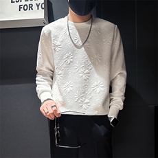 肌理感提花卫衣男潮流高级痞帅社会小伙店主风301C-WY34-P58控78，男装卫衣，星座301C（原B323）