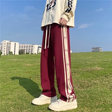 港风Q2161-TP45控价68早秋新款条纹直筒宽松百搭潮牌休闲长裤男，男装休闲裤，电商A102-1