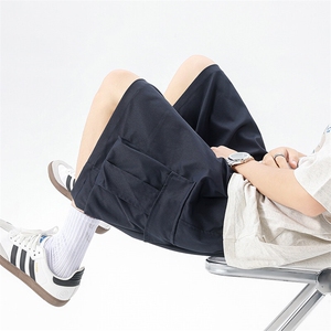8XL-M工装西装短裤男夏季宽松大码日系痞帅高级五分裤DK26002P48图片