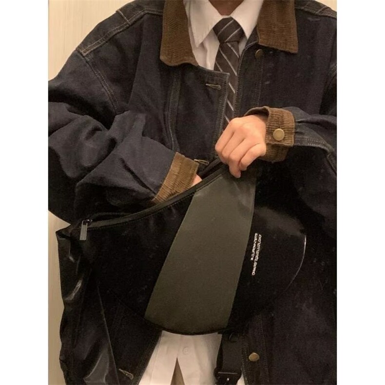 新款黑色牛仔外套秋设计感宽松休闲夹克上衣潮,男装工装外套,星座1018A