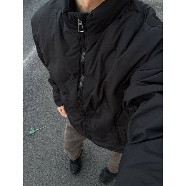 现货美式棉衣男冬季加厚菱形格棉服ins情侣宽松棉袄外套WL10-P88，男装棉衣，星座1008