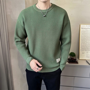 M-2XL B353 MY909 P80 绿店主风宽松秋冬男士潮版针织衫套头毛体图片
