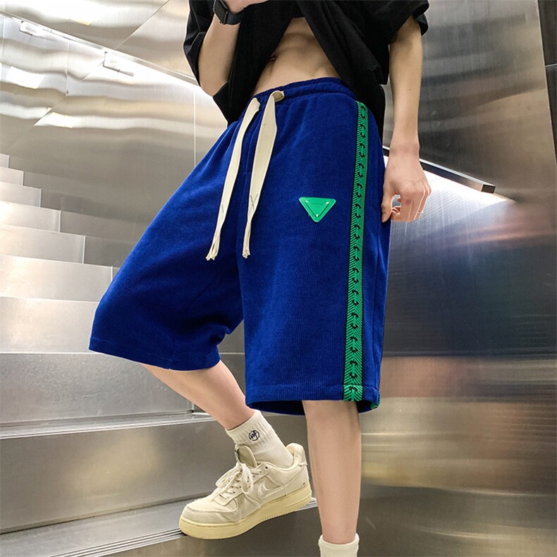 港风短裤男2025夏季新款沙滩休闲五分裤男休闲宽松中裤K1071-P26,男装牛仔裤,星座207