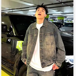 水洗做旧牛仔外套底特律工装夹克美式vibe重工牛仔衣W030-P47网图图片