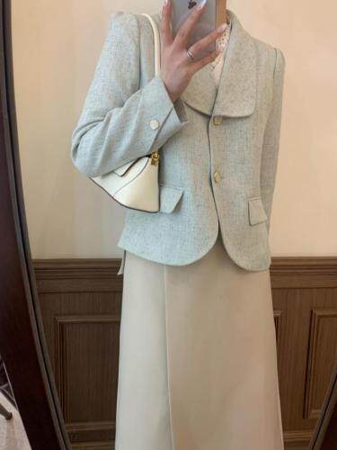 法式复古翻领外套现货，其它，独屿