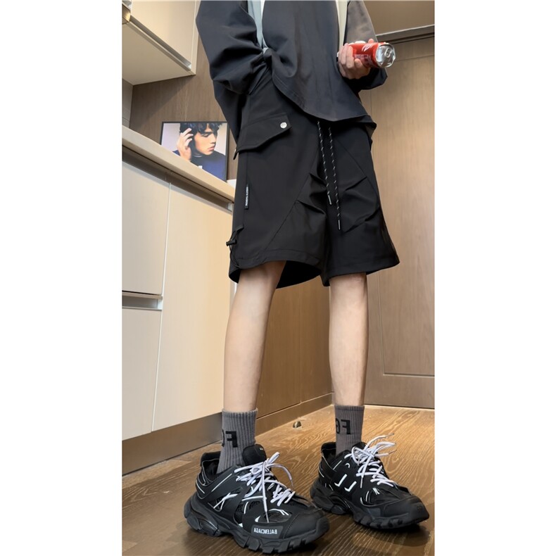 抖音品质工装口袋设计防水机能冲锋裤短裤B315-K24072-特p30控58,男装休闲裤,电商B315