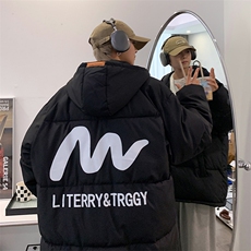 新款棉衣男女棉服连帽冬装棉袄面包服加厚外套3356-P65控98，男装棉衣，星座207